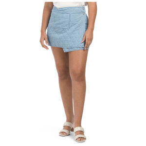 Blank NYC Quilted Denim Skirt